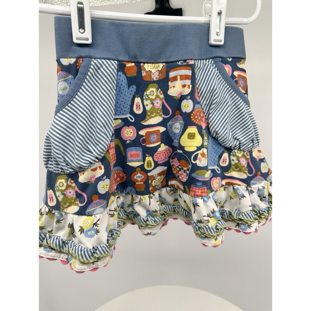 Matilda Jane Girls Size 4 Blue Teapot Flair for the Dramatic Make Believe Skort